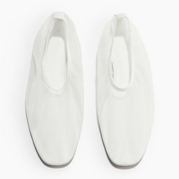 H&M Mesh Ballet Flats in White size 37 / 6 - 6.5 - Picture 6 of 6